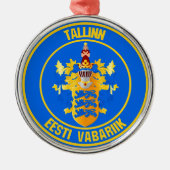 Tallinn Round Emblem Metalen Ornament (Voorkant)