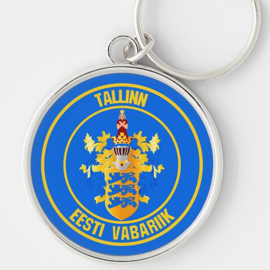 Tallinn Round Emblem Sleutelhanger (Voorkant)