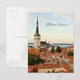 Tallinn stadssilhouet, Estland reis foto Briefkaart