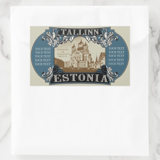 Tallinn-sticker Rechthoekige Sticker (Tas)