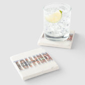 Tallinn-tekst samengesteld uit de oude stad stenen onderzetter (Zijkant)