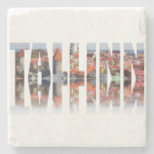 Tallinn-tekst samengesteld uit de oude stad stenen onderzetter (Voorkant)