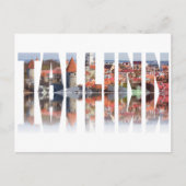 Tallinn-tekst samengesteld uit oud uitzicht briefkaart (Voorkant)