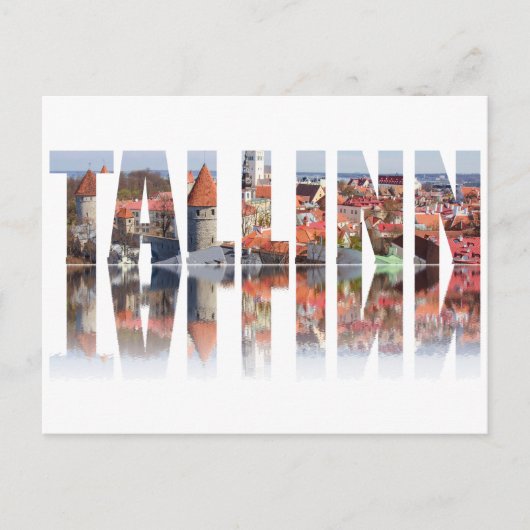 Tallinn-tekst samengesteld uit oud uitzicht briefkaart (Voorkant)