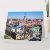 Tallinn-tekst samengesteld uit oud uitzicht kaart (Achterkant)