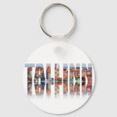 Tallinn-tekst samengesteld uit oud uitzicht sleutelhanger (Achterkant)