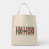 Tallinn-tekst samengesteld uit oud uitzicht tote bag (Achterkant)