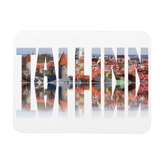Tallinn tekst samengesteld uit oude magneet (Horizontaal)