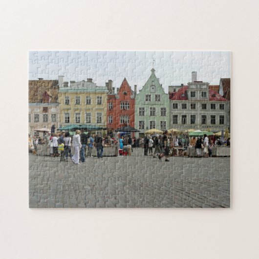 Tallinn Town Hall Square uitzicht puzzel Legpuzzel (Horizontaal)