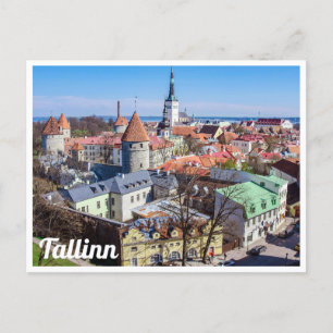 Tallinn uitzicht briefkaart binnenstad