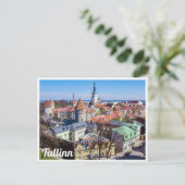 Tallinn uitzicht briefkaart binnenstad (Staand voorkant)