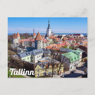 Tallinn uitzicht briefkaart binnenstad