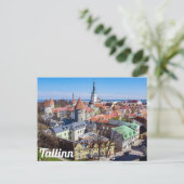 Tallinn uitzicht briefkaart binnenstad (Staand voorkant)