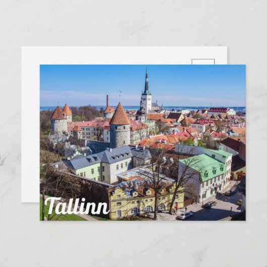 Tallinn uitzicht briefkaart binnenstad (Voorkant / Achterkant)