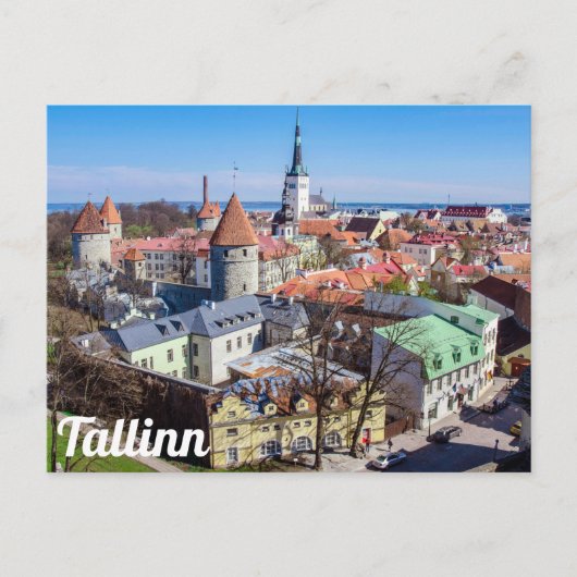 Tallinn uitzicht briefkaart binnenstad (Voorkant)