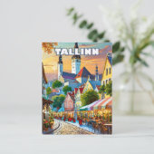 Tallinn, waar geschiedenis en moderniteit samengaa briefkaart (Staand voorkant)