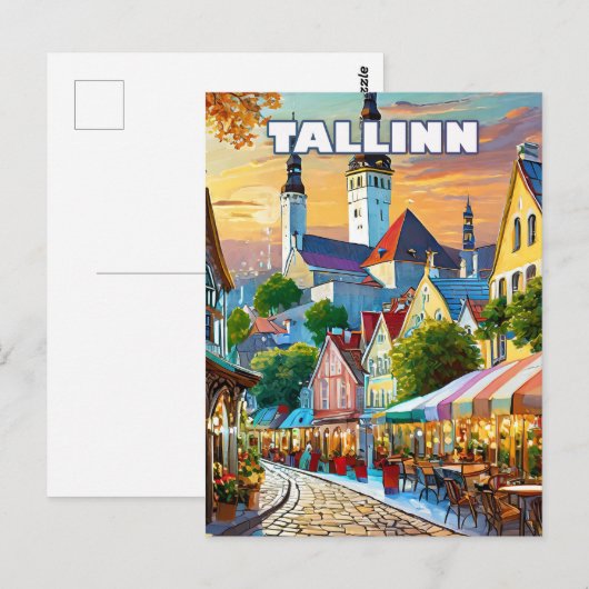 Tallinn, waar geschiedenis en moderniteit samengaa briefkaart (Voorkant / Achterkant)