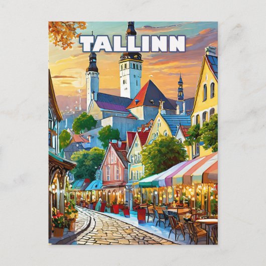 Tallinn, waar geschiedenis en moderniteit samengaa briefkaart (Voorkant)