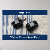 Tallis & Tefillin - Mazel Tov - Schrijf uw eigen t Poster (Voorkant)