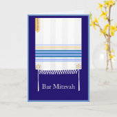 "Tallit" Bar Mitzvah Card Kaart (Gele Bloem)