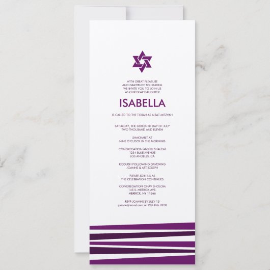 Tallit Bar Mitzvah in Metallic Silver Kaart (Voorkant)