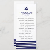 Tallit Bar Mitzvah Programma Programmakaart (Voorkant / Achterkant)