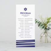Tallit Bar Mitzvah Programma Programmakaart (Staand voorkant)