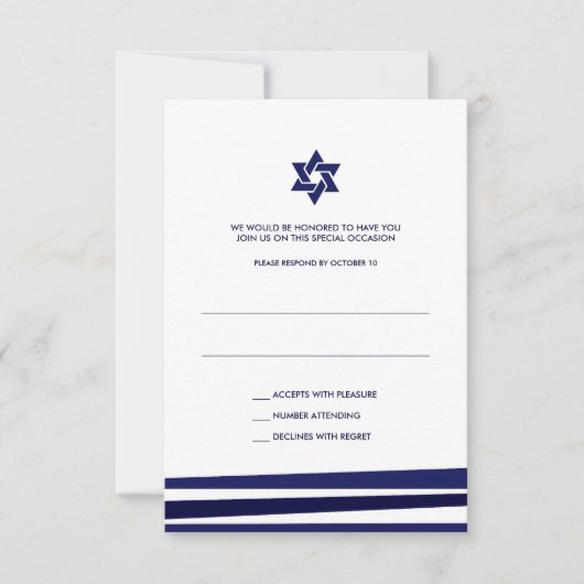 Tallit Bar Mitzvah RSVP (Voorkant)