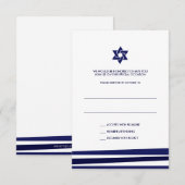 Tallit Bar Mitzvah RSVP Kaartje (Voorkant / Achterkant)