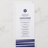 Tallit Bar Mitzvah Uitnodiging (Voorkant / Achterkant)