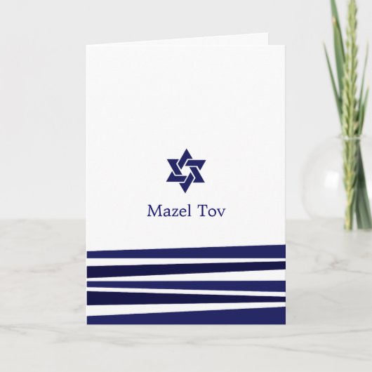 Tallit Bar Mitzvah Wenskaart Kaart (Voorkant)