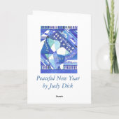 Tallit met duiven feestdagen kaart (Achterkant)