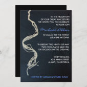 Tallit Tallis Knots Bar Bat Mitzvah Uitnodiging (Voorkant / Achterkant)