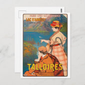 Talloires, Annecy-meer, koppel op picknick, Briefkaart (Voorkant / Achterkant)