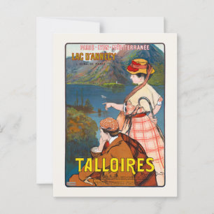 Talloires. Lac D'annecy Vintage Poster 1910 Briefkaart
