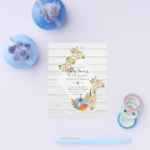 Talloze BABY SHOWER Uitnodigingen - POMPOEN HERFST Flyer (Enkel)