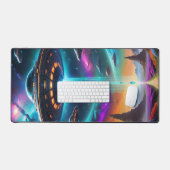 Talloze UFO-onbekende vliegende borden boven UFO's Bureaumat (Keyboard & Muis)