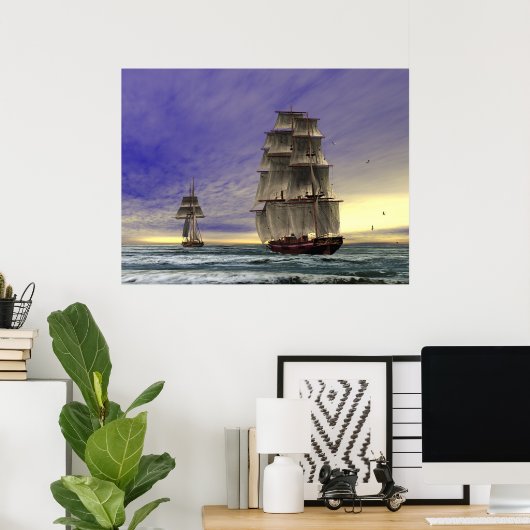 Tallschepen Poster (Thuiskantoor)