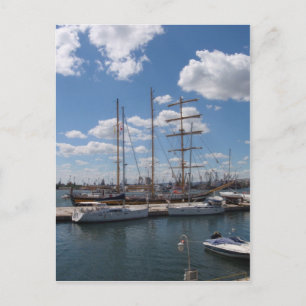 Tallschip in de haven van Varna Briefkaart