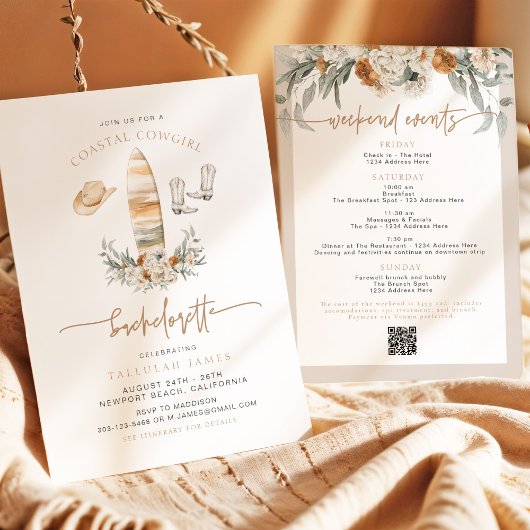 TALLULAH Aardige Boho Cowgirl Bachelorette Kaart