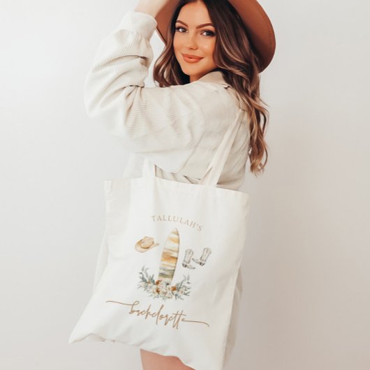 TALLULAH Boho Coastal Cowgirl Bachelorette Tote Bag