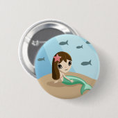 Tallulah de Mermaid Button (Voorkant /achterkant)