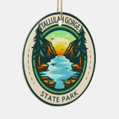 Tallulah Gorge State Park Georgia Badge Keramisch Ornament (Rechts)