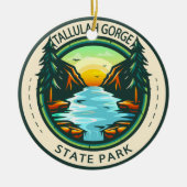 Tallulah Gorge State Park Georgia Badge Keramisch Ornament (Voorkant)
