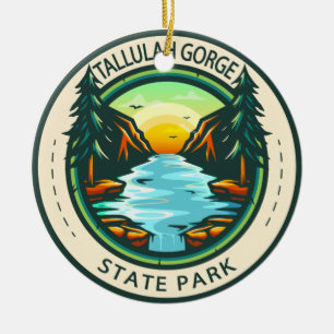Tallulah Gorge State Park Georgia Badge Keramisch Ornament
