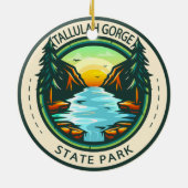 Tallulah Gorge State Park Georgia Badge Keramisch Ornament (Achterkant)