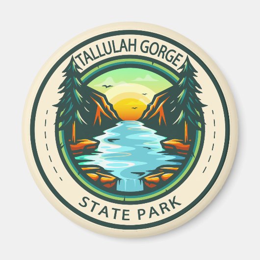 Tallulah Gorge State Park Georgia Badge Magneet (Voorkant)