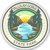 Tallulah Gorge State Park Georgia Badge Sticker (Voorkant)