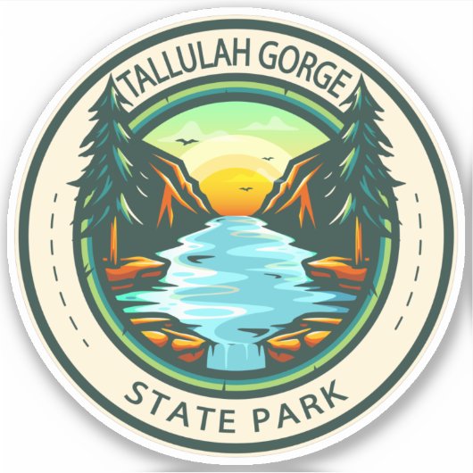 Tallulah Gorge State Park Georgia Badge Sticker (Voorkant)
