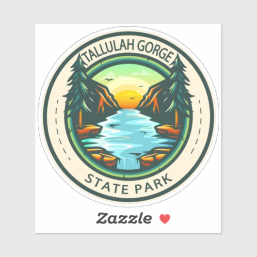 Tallulah Gorge State Park Georgia Badge Sticker (Vel)